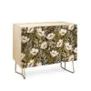 Avenie Floral Meadow Spring Green Credenza - Deny Designs