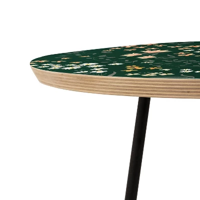 Round Emanuela Carratoni Meadow Flowers Theme Side Table - Deny Designs 4 Round Emanuela Carratoni Meadow Flowers Theme Side Table - Deny Designs - Image 2