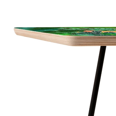 Square 83 Oranges Dense Forest Side Table Green/Black - Deny Designs 4 Square 83 Oranges Dense Forest Side Table Green/Black - Deny Designs - Image 2