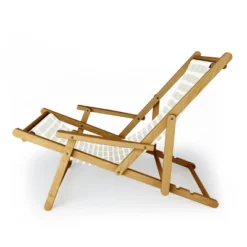 Furniture Sales Shop 36 Little Arrow Design Co Block Print Tile Sage Folding Lounge Chair Green - Deny Designs