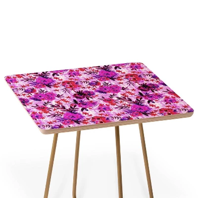 Schatzi Marion Floral Side Square Table Gold - Deny Designs 4 Schatzi Marion Floral Side Square Table Gold - Deny Designs - Image 2