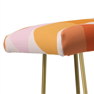 ThirtyOne Illustrations Bench Tangerine/Black - Deny Designs 4 ThirtyOne Illustrations Bench Tangerine/Black - Deny Designs - Image 2