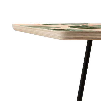 Iveta Abolina Bohemian Monstera Side Square Table Black - Deny Designs 4 Iveta Abolina Bohemian Monstera Side Square Table Black - Deny Designs - Image 2