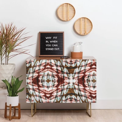 Marta Barragan Camarasa Mosaic Bohemian Style Walnut Credenza - Deny Designs 4 Marta Barragan Camarasa Mosaic Bohemian Style Walnut Credenza - Deny Designs - Image 2