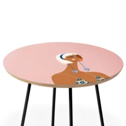 Maritza Lisa Cheetah Earrings Side Table - Deny Designs