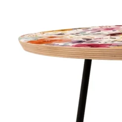 Round Ninola Design Bountiful Bouquet Countryside Red Side Table Red/Black - Deny Designs -Furniture Sales Shop GUEST 5c99f1b5 a300 4375 b8bb 52c0bdd6a955