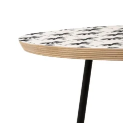 Round Little Arrow Design Co Watercolor Palm Tree In Black Side Table - Deny Designs -Furniture Sales Shop GUEST 696c2261 e061 4865 bde2 13bc153afbb8