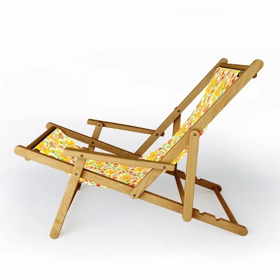 Mirimo Naif Summer Flora Sling Chair - Yellow - Deny Designs 3 Mirimo Naif Summer Flora Sling Chair - Yellow - Deny Designs