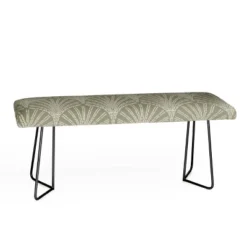 Iveta Abolina Scallop Fan Sage Bench - Deny Designs -Furniture Sales Shop GUEST 941eadee c6c9 4ad5 9a17 eed692eb5336