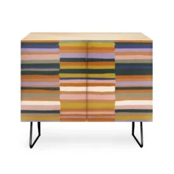 Gigi Rosado Brown Striped Pattern Credenza - Deny Designs -Furniture Sales Shop GUEST 98725609 505a 4585 b0a2 91615b93b98d