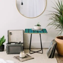 Megan Galante Futuristic Ogee Side Square Table - Deny Designs -Furniture Sales Shop GUEST b1d36d54 1178 4458 9e00 10c11fc04754