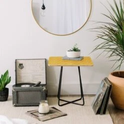 Heather Dutton Rise And Shine Side Table Yellow/Black - Deny Designs -Furniture Sales Shop GUEST b37716fc 03eb 4c4e 836b 43f46a92c496