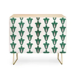 Maritza Lisa Retro Green Floral Pattern Credenza - Deny Designs -Furniture Sales Shop GUEST ba5a4cc9 1d25 4caf ba3c edec6c880186