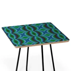 Megan Galante Futuristic Ogee Side Square Table - Deny Designs