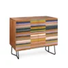 Gigi Rosado Brown Striped Pattern Walnut Credenza - Deny Designs -Furniture Sales Shop GUEST d80f1f43 4a29 4753 be1c 21d8b2807fe1
