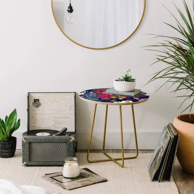 Burcu Korkmazyurek Midnight Garden VI Side Round Table - Deny Designs 5 Burcu Korkmazyurek Midnight Garden VI Side Round Table - Deny Designs - Image 3