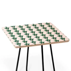 Maritza Lisa Retro Floral Pattern Side Table - Deny Designs