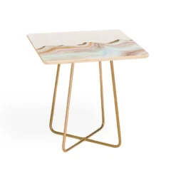 Marta Barragan Camarasa Marbling Mountains Side Table Gold - Deny Designs -Furniture Sales Shop GUEST f5523fbf 1bc4 492c 9f42 be8215d45e16