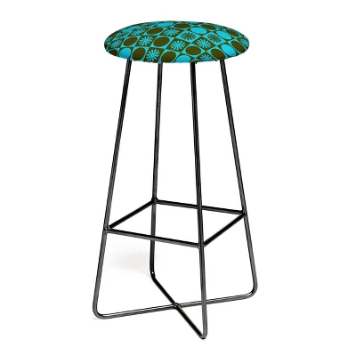 Gnome Apple Retro Checkered Pattern Muted Barstool - Deny Designs 4 Gnome Apple Retro Checkered Pattern Muted Barstool - Deny Designs - Image 2