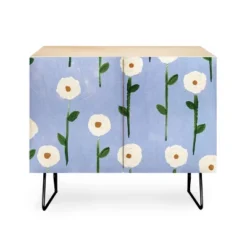 Reves Et Histoires Cute Little Flowers Black Legged Credenza - Deny Designs -Furniture Sales Shop GUEST f7fd4d93 f7fe 45c0 bdae 47be57d64927