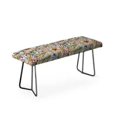 Marta Barragan Camarasa Butterflies In The Meadow Bench - Deny Designs